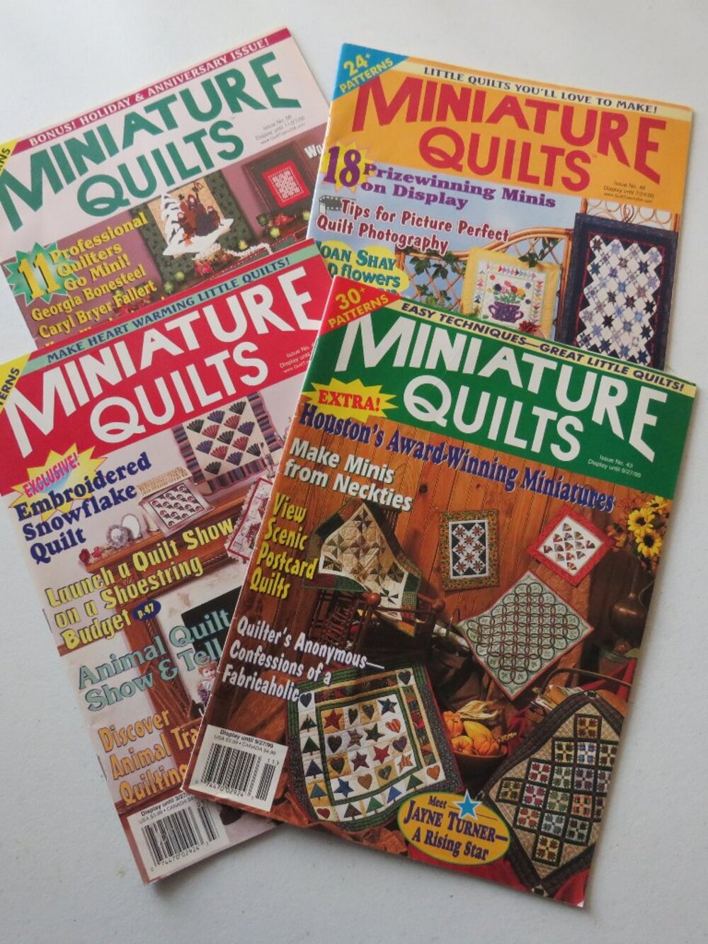 Miniature Quilts Vintage Magazines Lot of 4 1999, 2000 Set 2